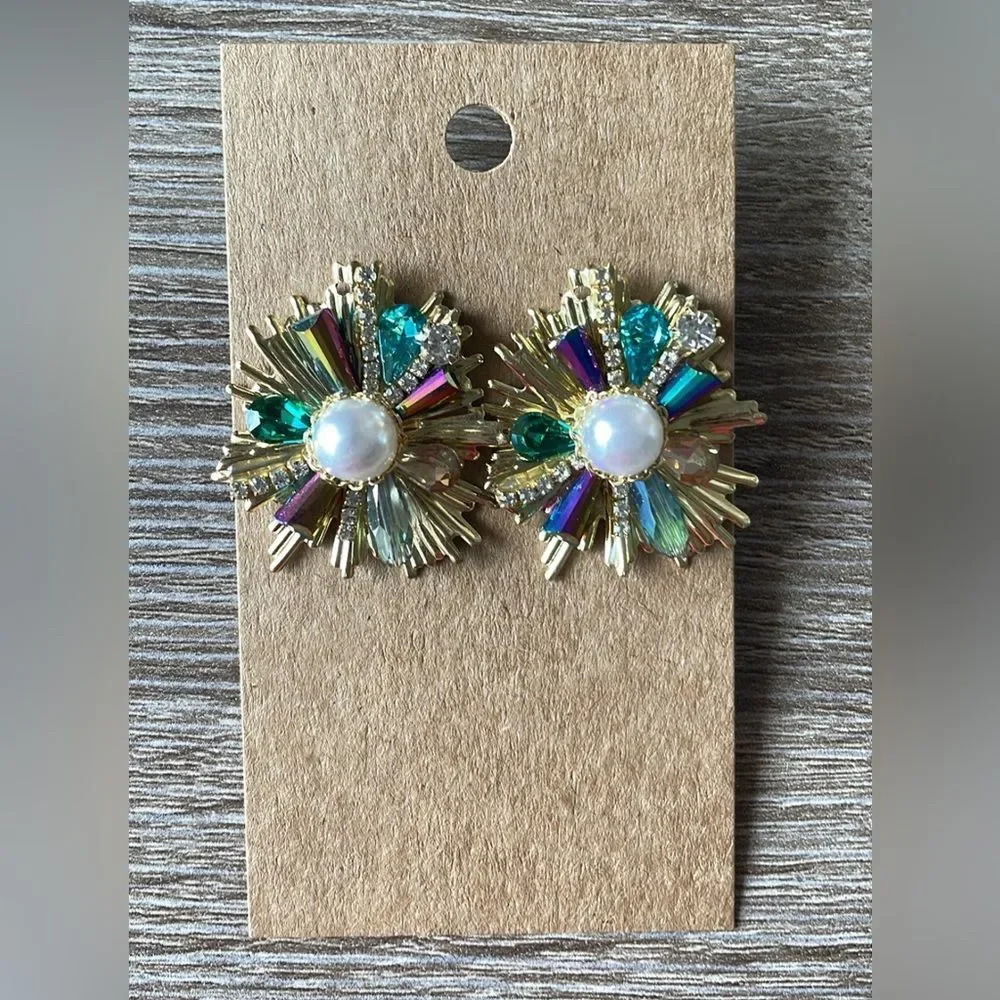 Colorful stud earrings - Picture 4 of 4